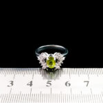 انگشتر زبرجد الماس تراش نقره زنانه طرح سارگل - Image 2