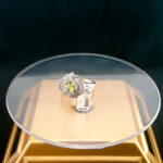 انگشتر نقره زنانه طرح سارینا با سنگ زبرجد الماس تراش - Image 3