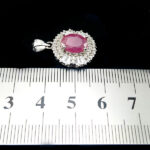 گردنبند یاقوت سرخ نقره زنانه طرح بهارک - Image 3