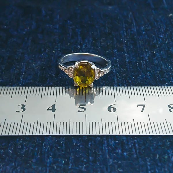 انگشتر نقره زنانه طرح آلا با سنگ الکساندریت الماس تراش - Image 4