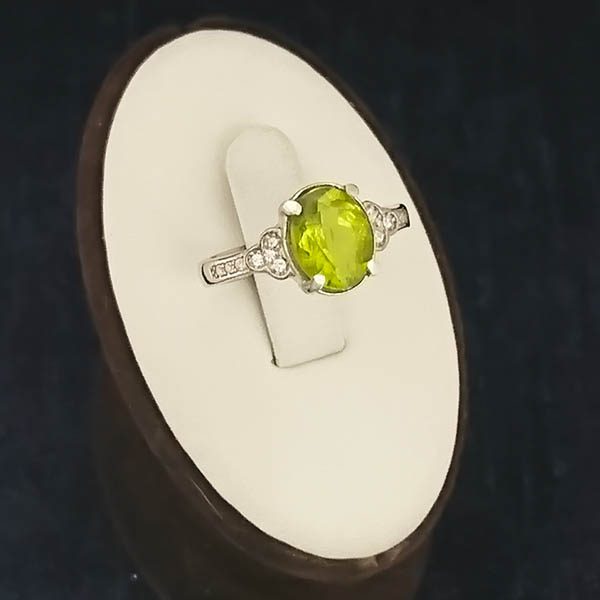 انگشتر نقره زنانه طرح آلا با سنگ الکساندریت الماس تراش - Image 2