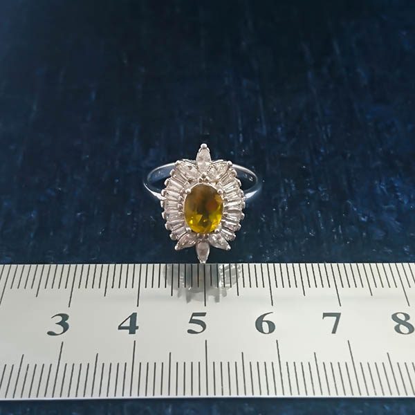 انگشتر نقره زنانه طرح ژینوس با سنگ الکساندریت - Image 2