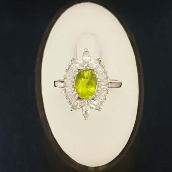 انگشتر نقره زنانه طرح ژینوس با سنگ الکساندریت - Image 3