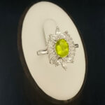 انگشتر نقره زنانه طرح ژینوس با سنگ الکساندریت - Image 4