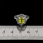 انگشتر نقره زنانه طرح السانا با سنگ الکساندریت الماس تراش - Image 6