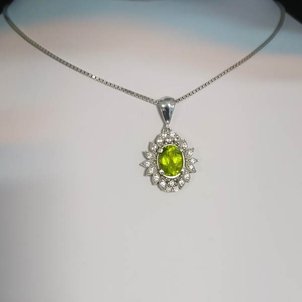 گردنبند الکساندریت زنانه نقره مجلسی