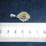 گردنبند نقره زنانه طرح الحان با سنگ الکساندریت الماس تراش - Image 7