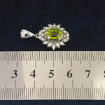 گردنبند نقره زنانه طرح الحان با سنگ الکساندریت الماس تراش - Image 6