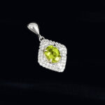 گردنبند الکساندریت الماس تراش نقره زنانه طرح آنسه - Image 3