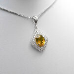 گردنبند الکساندریت الماس تراش نقره زنانه طرح آنسه - Image 5