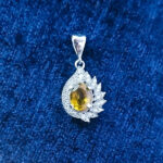 گردنبند نقره زنانه طرح آنوشا با سنگ الکساندریت الماس تراش - Image 4