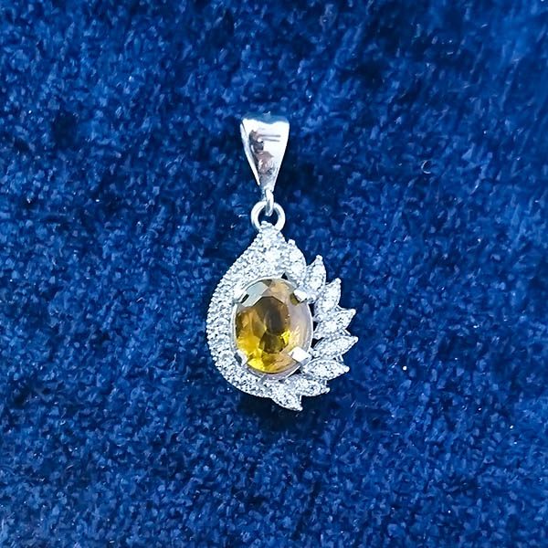 گردنبند نقره زنانه طرح آنوشا با سنگ الکساندریت الماس تراش - Image 4