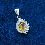 گردنبند نقره زنانه طرح آنوشا با سنگ الکساندریت الماس تراش - Image 5