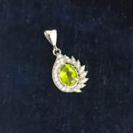 گردنبند نقره زنانه طرح آنوشا با سنگ الکساندریت الماس تراش - Image 6