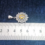 گردنبند نقره زنانه طرح آینور با سنگ الکساندریت الماس تراش - Image 2