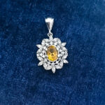 گردنبند نقره زنانه طرح آینور با سنگ الکساندریت الماس تراش - Image 5