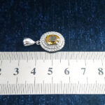 گردنبند نقره زنانه طرح برفین با سنگ الکساندریت الماس تراش - Image 4