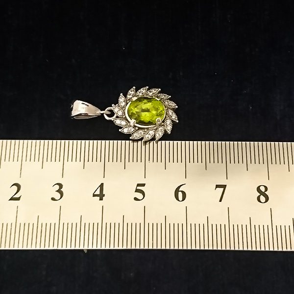 گردنبند نقره زنانه طرح بصیرا با سنگ الکساندریت الماس تراش - Image 4