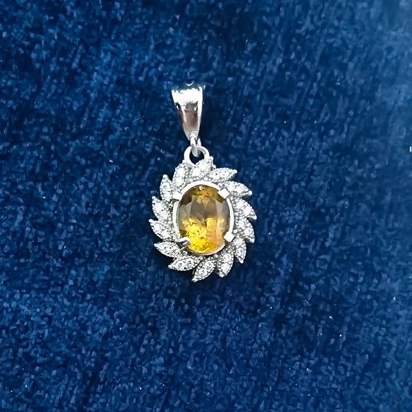 گردنبند نقره زنانه طرح بصیرا با سنگ الکساندریت الماس تراش - Image 5