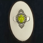 نیم ست نقره زنانه طرح آیسان با سنگ الکساندریت الماس تراش - Image 5