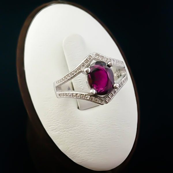 انگشتر گارنت زنانه نقره