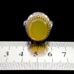 انگشتر نقره مردانه طرح چکاو با سنگ شرف الشمس + حکاکی - Image 5