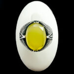 انگشتر نقره مردانه طرح حنیف با سنگ شرف الشمس - Image 3