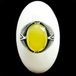 انگشتر نقره مردانه طرح حنیف با سنگ شرف الشمس - Image 5