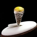 انگشتر نقره مردانه طرح زینب کبری با سنگ شرف الشمس + حکاکی - Image 6