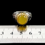 انگشتر نقره مردانه طرح زینب کبری با سنگ شرف الشمس + حکاکی - Image 2