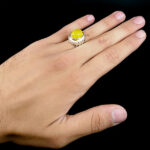 انگشتر نقره دست ساز مردانه طرح پرهان با سنگ شرف الشمس + حکاکی - Image 3