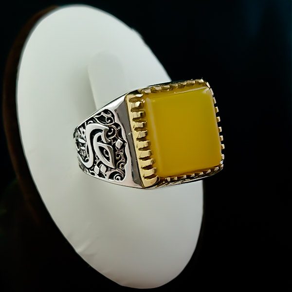 انگشتر شرف الشمس مردانه نقره