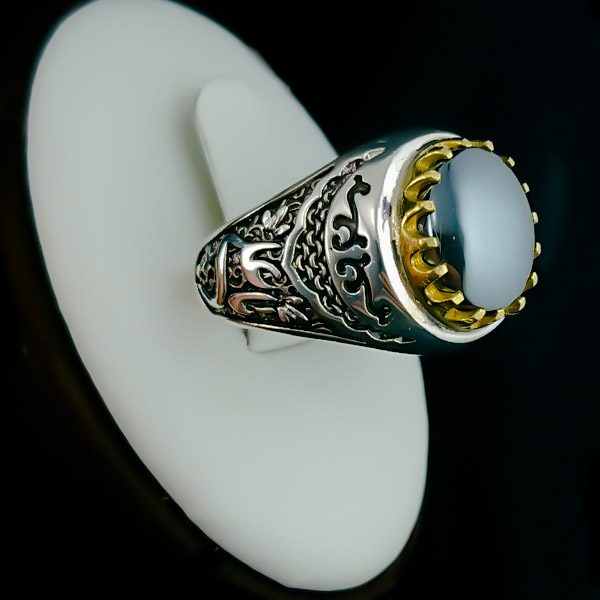 انگشتر حدید مردانه نقره