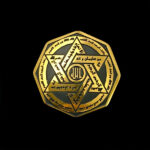 سنگ حدید صینی هشت گوش زنانه و مردانه + حکاکی خاتم سلیمان - Image 2