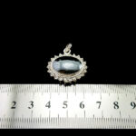 گردنبند زنانه نقره دور جواهری دست ساز با نگین حدید صینی + حکاکی - Image 5