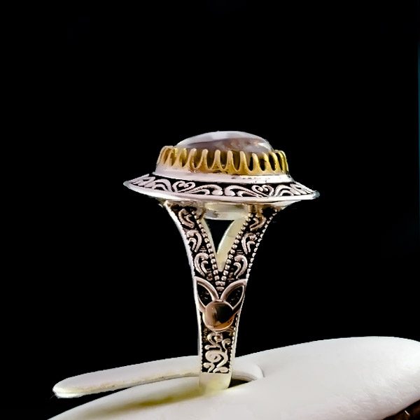 انگشتر نقره مردانه طرح جهانیار با سنگ در نجف اصلی - Image 5