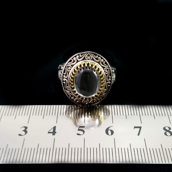 انگشتر نقره مردانه طرح جهانیار با سنگ در نجف اصلی - Image 2
