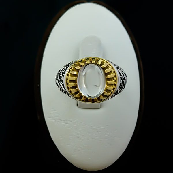 انگشتر نقره مردانه طرح سلام بر حسین با سنگ در نجف اصلی - Image 5