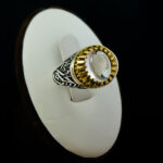 انگشتر نقره مردانه طرح سلام بر حسین با سنگ در نجف اصلی