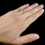 انگشتر نقره مردانه طرح زینب کبری با سنگ در نجف اصلی - Image 2