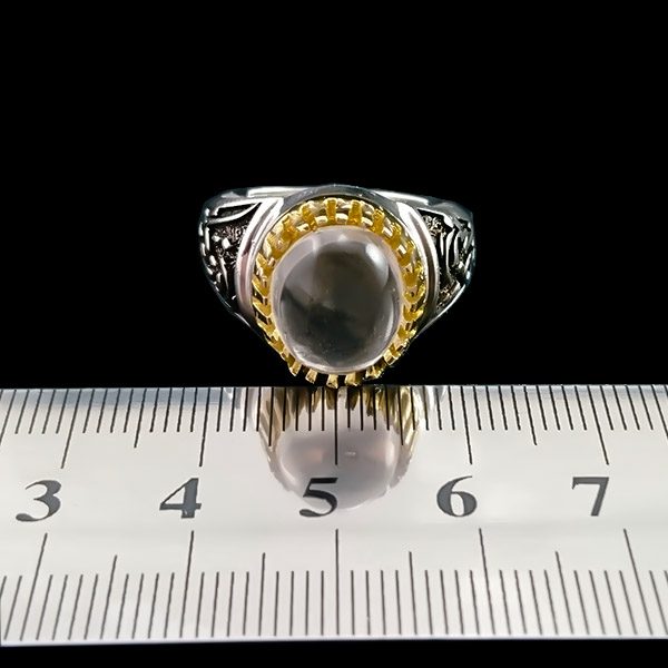 انگشتر نقره مردانه طرح زینب کبری با سنگ در نجف اصلی - Image 3