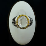 انگشتر نقره مردانه طرح زینب کبری با سنگ در نجف اصلی - Image 5