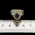 انگشتر نقره مردانه طرح خوشیار با سنگ در نجف اصلی - Image 4