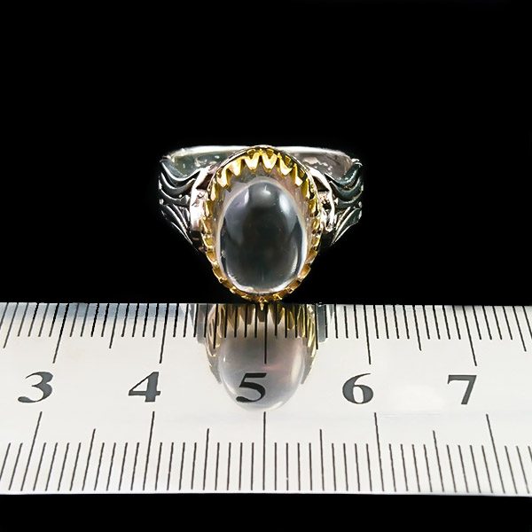 انگشتر نقره مردانه طرح خوشیار با سنگ در نجف اصلی - Image 4