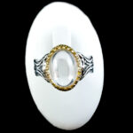 انگشتر نقره مردانه طرح خوشیار با سنگ در نجف اصلی - Image 6