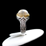 انگشتر نقره مردانه طرح خوشیار با سنگ در نجف اصلی - Image 2