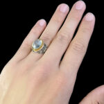 انگشتر نقره مردانه طرح یا ستارالعیوب با سنگ در نجف اصلی - Image 5