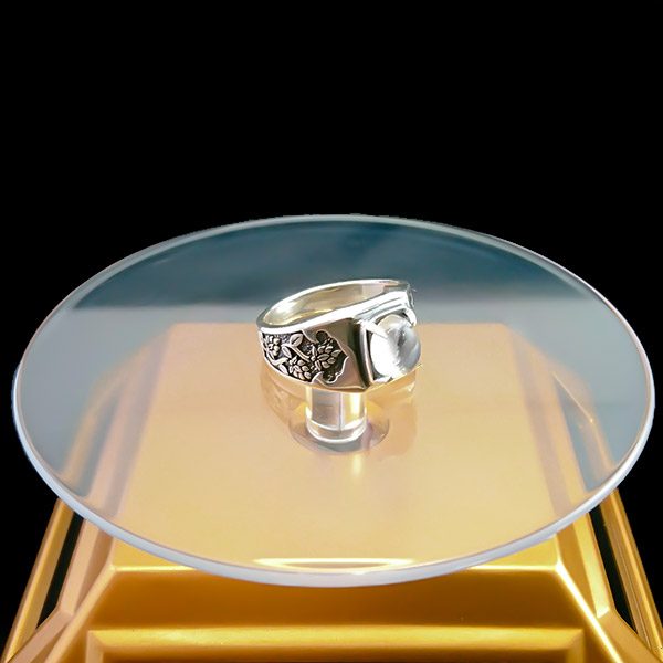 انگشتر نقره مردانه طرح دادمهر با سنگ در نجف اصلی - Image 4