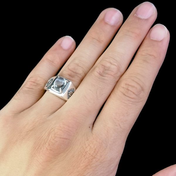 انگشتر نقره مردانه طرح دادمهر با سنگ در نجف اصلی - Image 5