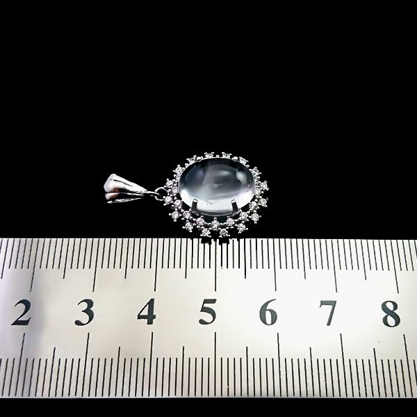 گردنبند نقره زنانه طرح ستایش با سنگ در نجف اصلی - Image 3